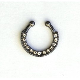 PIERCING CERCEL NAS SEPTUM - A NEGRU