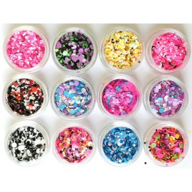 SET 12 CUTIUTE PAIETE MIX COLOR