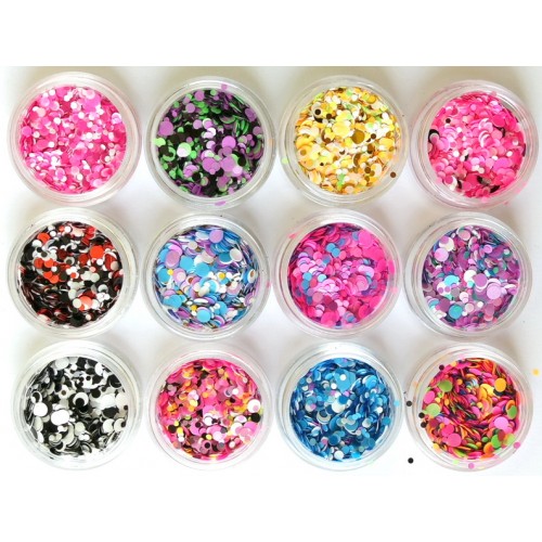 SET 12 CUTIUTE PAIETE MIX COLOR