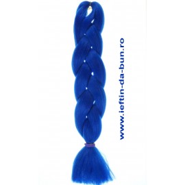 60 CM 1-BLUE extensii afro box braids codite impletite suvite par sintetic perie suvita incurca descurca impleteste tratamente