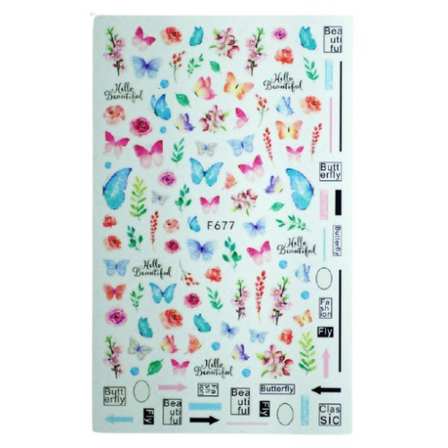  FOLIE ABTIBILDURI UNGHII STICKERE - X ABTIPILDURI MODELE STICKERE APA DECOR FLORI IEFTIN DA BUN