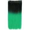 60 CM, 5 CLIP ON - BRUNET+VERDE EXTENSIE PAR CLIPS CLIPON BANDA SINTETIC NATURAL 60 CM 5 DREPT SUVITE FULL HEAD 
