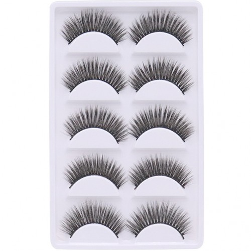 5 PERECHI 3D_02 GENE BANDA FALSE EXTENSII FIR MACHIAJ MAKEUP SPRANCENE ADEZIV  SEXY