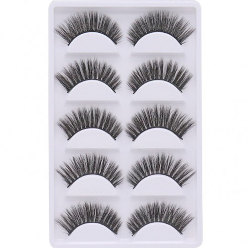 GENE BANDA FALSE EXTENSII FIR MACHIAJ MAKEUP SPRANCENE ADEZIV SEXY FIR CU SMOCURI 5 PERECHI 3D_13b