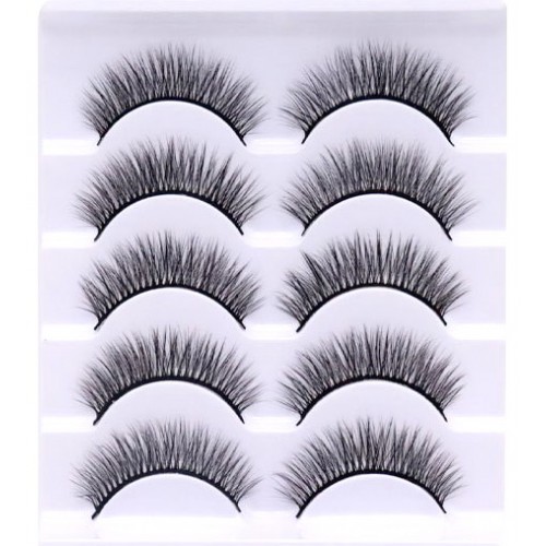 GENE BANDA FALSE EXTENSII FIR MACHIAJ MAKEUP SPRANCENE ADEZIV SEXY FIR CU SMOCURI  5 PERECHI 3D_33