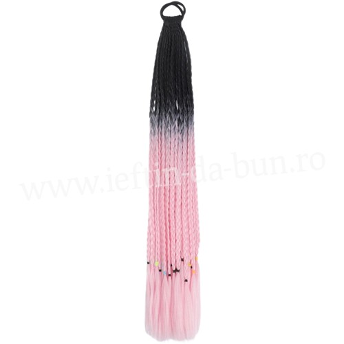 COZI CU 12 SUVITE IMPLETITE DIN PAR AFRO IMPLETITA 60 CM SINTETIC NATURAL COADA CODITE