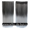 EXTENSIE 60 CM, 5 CLIP ON OMBRE  BLACK T GREY CLEME CLAME PAR EXTENSII