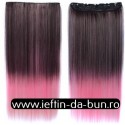 EXTENSIE 60 CM, 5 CLIP ON OMBRE - PURPLE TLT PURPLE