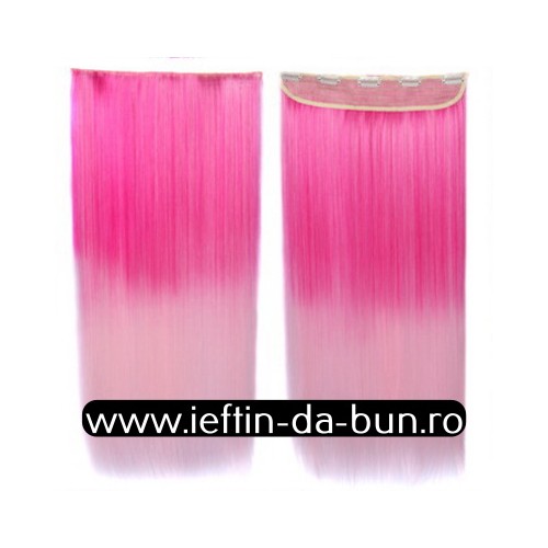 EXTENSIE 60 CM, 5 CLIP ON OMBRE EXTENSII PAR CLAME CLEME SINTETIC 