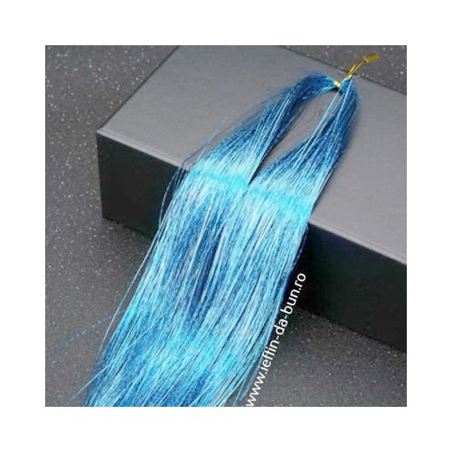 EXTENSII DECORATIUNE PAR GLITTER TINSEL STRALUCITOARE SCLIPICI  LINES MULTICOLOR FIRE BETEALA PARTY PETRECERE - ALBASTRU