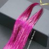 EXTENSII DECORATIUNE PAR GLITTER TINSEL EXTENSIE NATURAL SINTETIC STRALUCITOARE SCLIPICI  LINES MULTICOLOR FIRE - FUCSIA