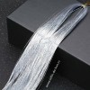 DECORATIUNE PAR GLITTER TINSEL  SCLIPICI  LINES MULTICOLOR FIRE BETEALA PARTY PETRECERE - ARGINTIU