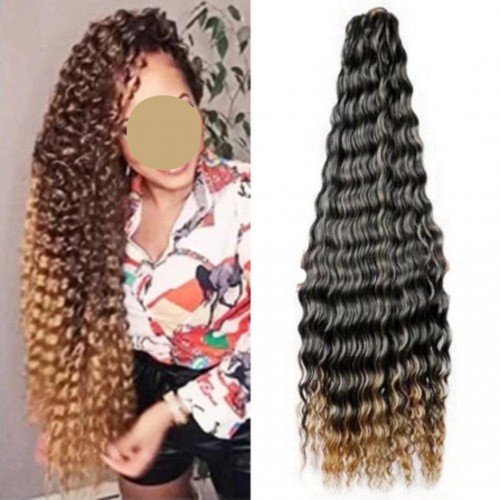 EXTENSII CROCHET PAR SINTETIC CRET BUCLE IGLITA ANDREA IMPLETESTE  OCEAN WAVE 75 CM - T1B_27 - EBM