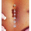 PIERCING BURIC ARGINTIU P004  STRASURI CRISTAL SWAROVSKI