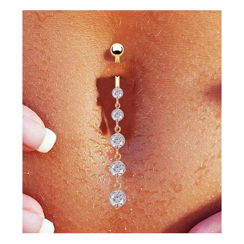 PIERCING BURIC ARGINTIU P004  STRASURI CRISTAL SWAROVSKI