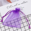 SACULETI ORGANZA 7X9 CM MOV CADOURI BIJUTERII DECORATIUNI MOV SET 3 BUC
