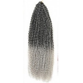 brazilian extensii par crochet braids afro suvite codite croseta cret 50CM OMBRE - 1/GREY - NJS