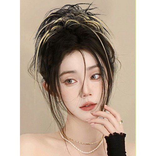 GALBENE COC MODERN EXTENSII PAR SINTETIC COC NATURAL COCURI CLAMA SUVITE ROZ CU CLAMA