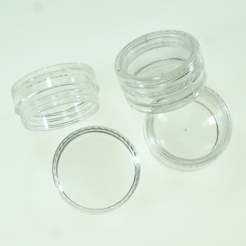 SET 20 CUTIUTE PLASTIC TRANSPARENT CU CAPAC 2 ML AMBALAJE STICLUTE CUTIE CUTII FILET